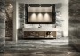 Marble Effect Black/Dark Grey Large Format Over 600x600 Porcelain for Wall/Floor; Finish - Gloss/Polished